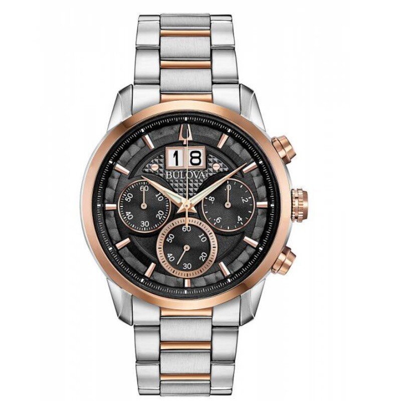 Vīriešu rokas pulkstenis Bulova Sutton Big Date Chronograph 98B335 цена и информация | Vīriešu pulksteņi | 220.lv