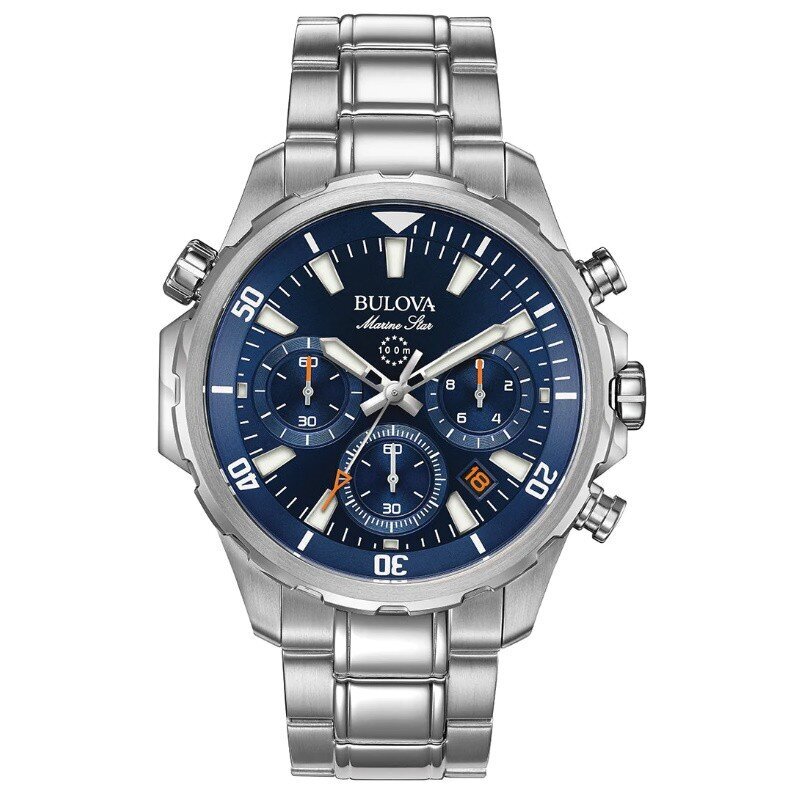 Vīriešu rokas pulkstenis Bulova Chronograph Marine Star 96B256 цена и информация | Vīriešu pulksteņi | 220.lv