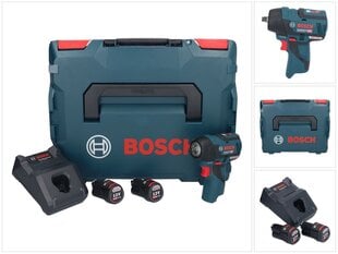 Гайковерт ударный Bosch GDS 12V-115, 12В, с зарядным устройством цена и информация | Шуруповерты, дрели | 220.lv