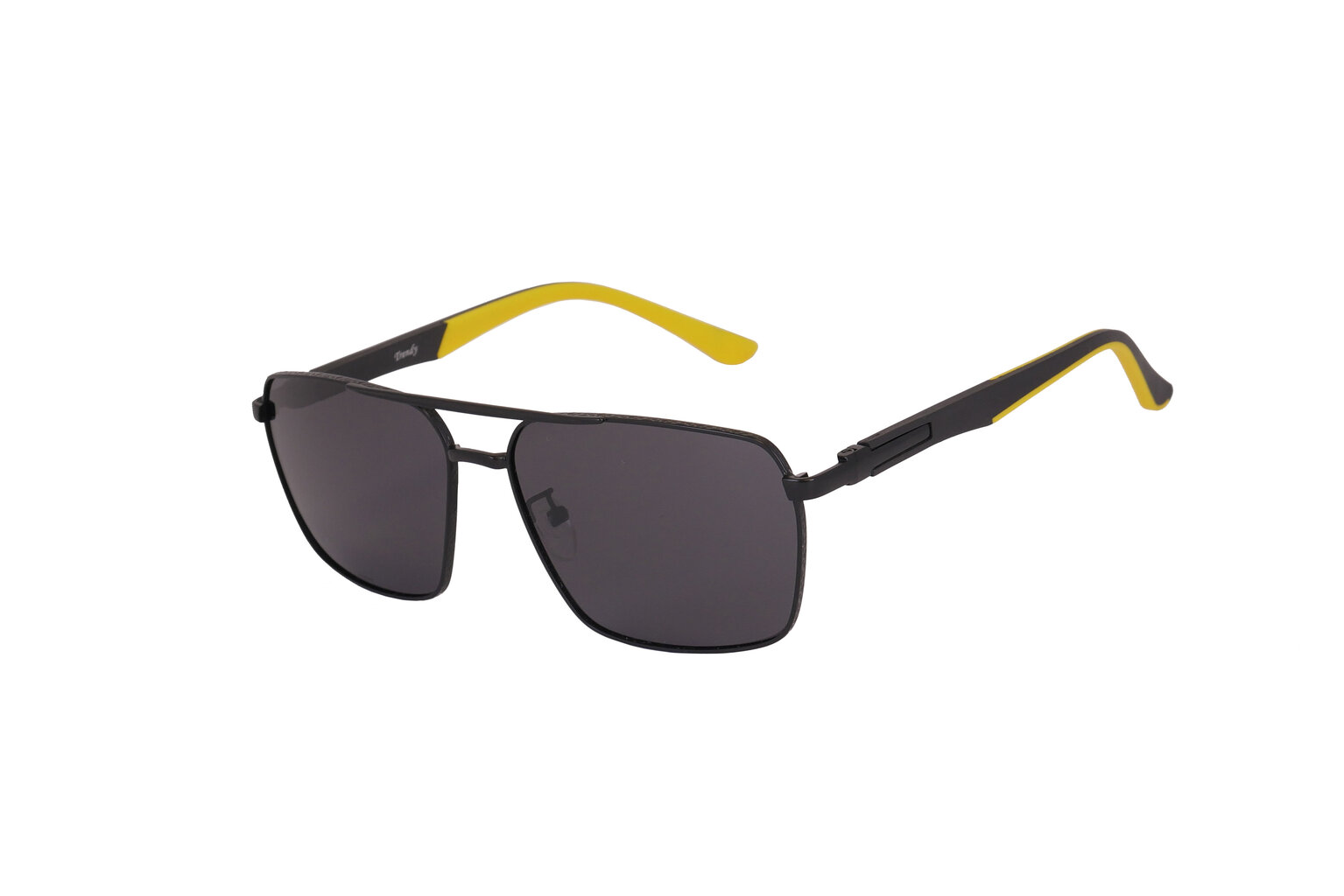 Polarizētas Saulesbrilles Ar Metāla Rāmīti Vīriešiem Trendy 6307 C04-P101 61-14, Melnas & Dzeltenas Krāsas cena un informācija | Saulesbrilles  vīriešiem | 220.lv