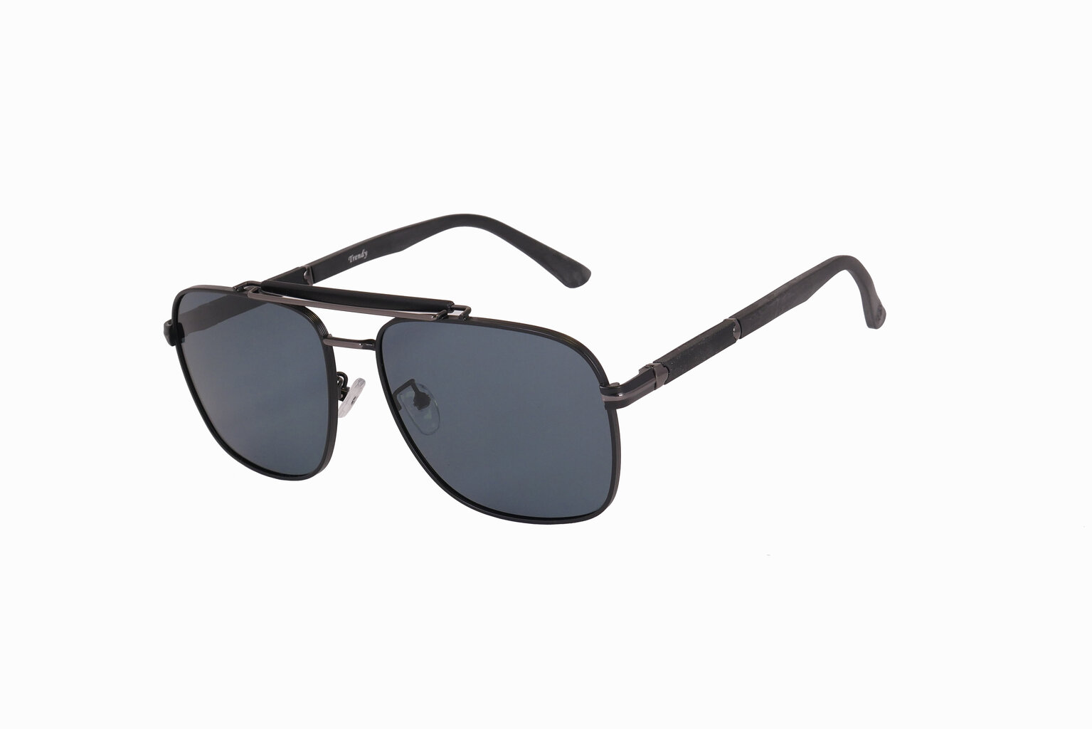 Polarizētas Saulesbrilles Ar Metāla Rāmīti Vīriešiem Trendy 6320 C85-P131 60-15, Gun Metal & Melnas Krāsas cena un informācija | Saulesbrilles  vīriešiem | 220.lv