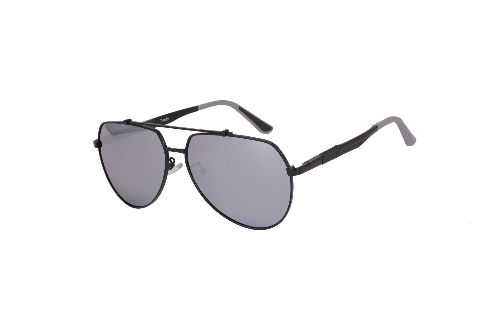 Polarizētas Saulesbrilles Ar Metāla Rāmīti Vīriešiem Trendy 6322 C04-P08 61-12, Melnas & Pelēkas Krāsas cena un informācija | Saulesbrilles  vīriešiem | 220.lv