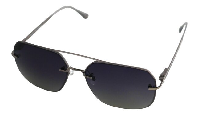 Polarizētas Saulesbrilles Ar Metāla Rāmīti Vīriešiem Trendy SP127 C3 58-17, Sudraba & Caurspīdīgas Krāsas cena un informācija | Saulesbrilles  vīriešiem | 220.lv