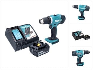 Аккумуляторная дрель Makita DDF 453 RT1 цена и информация | Шуруповерты, дрели | 220.lv