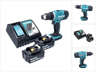 Аккумуляторная дрель Makita DDF 453 RF цена и информация | Шуруповерты, дрели | 220.lv