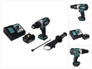 Аккумуляторный шуруповерт Makita DHP 458 RF1 цена и информация | Шуруповерты, дрели | 220.lv