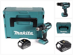 Аккумуляторная ударная дрель Makita DHP 485 G1J цена и информация | Шуруповерты, дрели | 220.lv