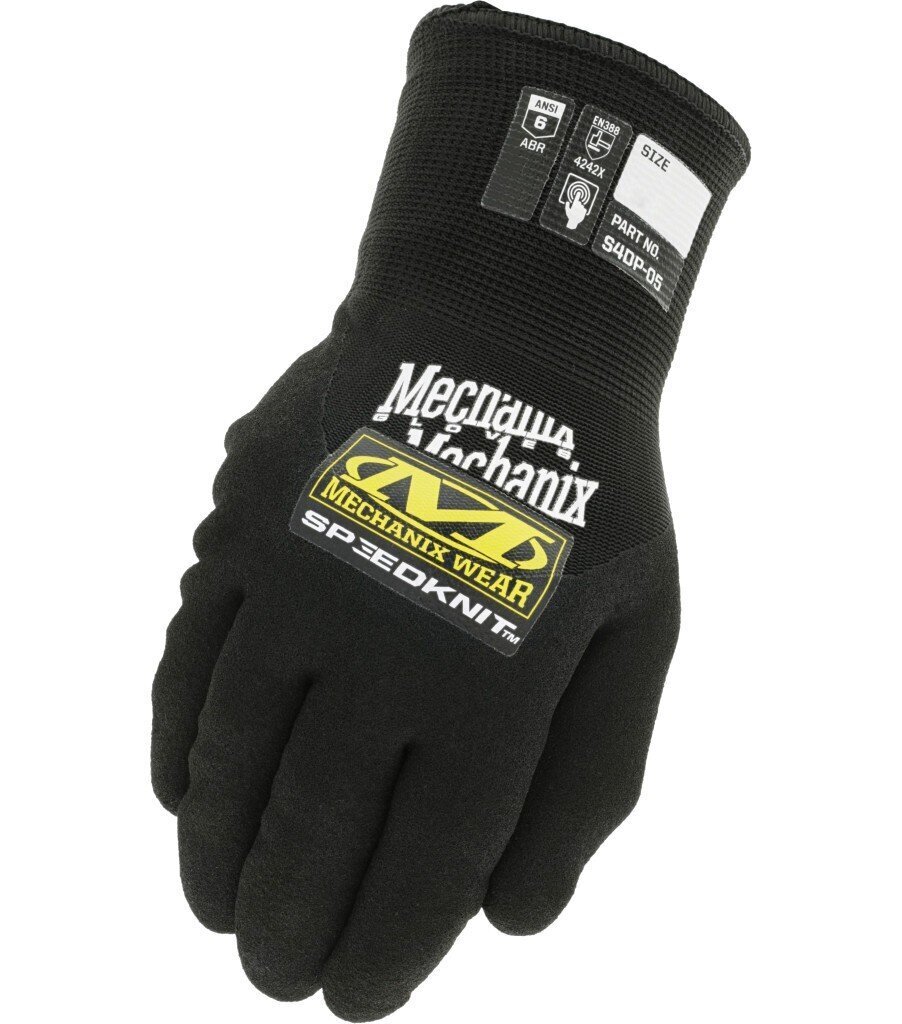 Ziemas cimdi Mechanix SpeedKnit Thermal, melns cena un informācija | Darba cimdi | 220.lv