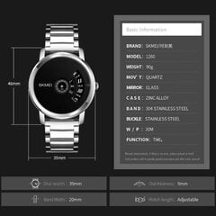 Vīriešu rokas pulkstenis Skmei 1260SBKBK cena un informācija | Vīriešu pulksteņi | 220.lv