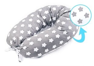 Barošanas spilvens Sensillo Maternity Croll Xl Grey Stars, 180 cm цена и информация | Подушки для беременных и кормящих | 220.lv