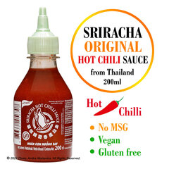 Шрирача kлассический Oстрый соус чили без усилителя вкуса, SRIRACHA HOT Chilli sauce no MSG, Flying Goose Brand, 200 мл. цена и информация | Соусы | 220.lv