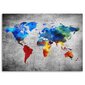 Glezna Krāsota pasaules karte uz betona цена и информация | Gleznas | 220.lv