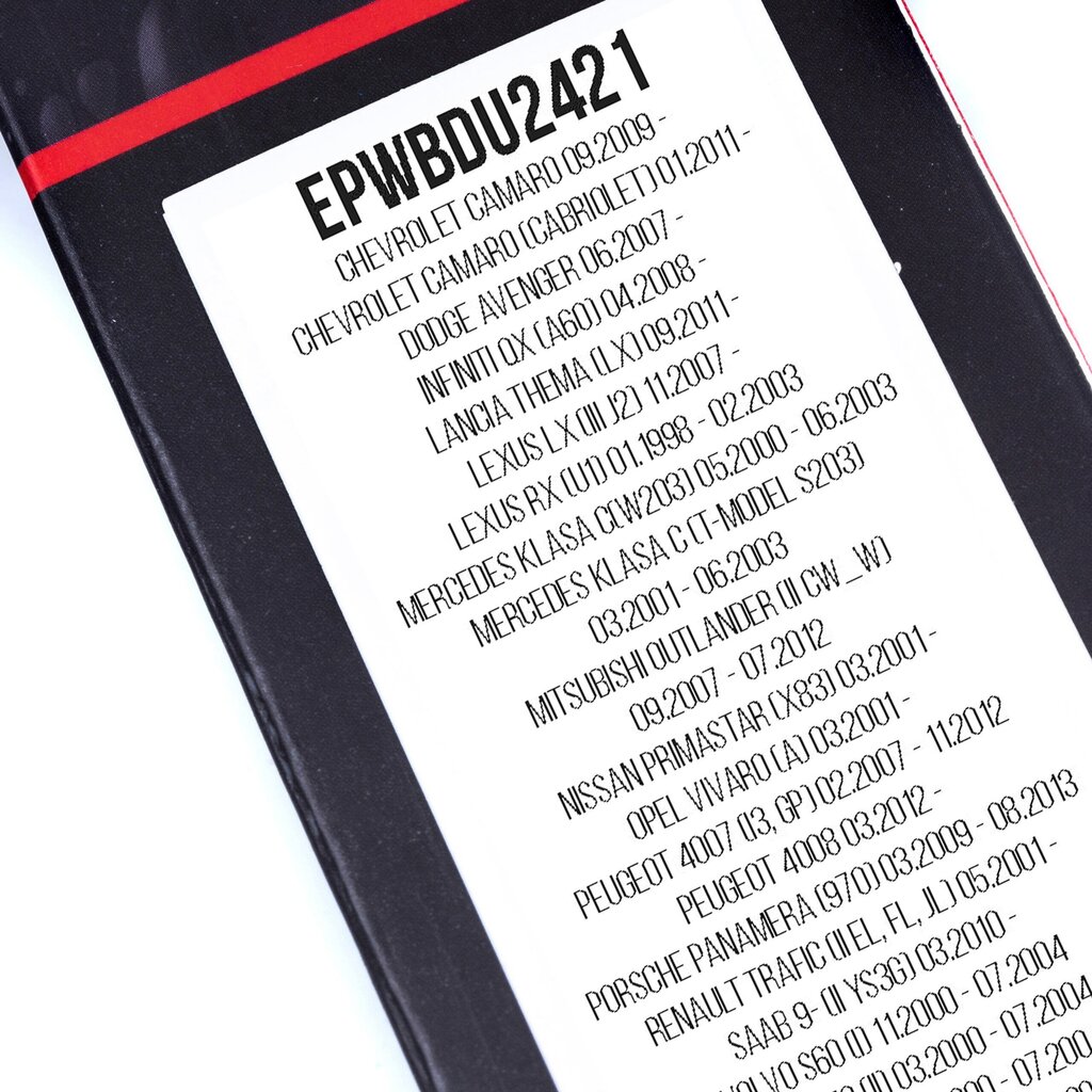 Logu slotiņas EinParts EPWBDU2421 610/530mm komplekts 2 gabali цена и информация | Logu slotiņas | 220.lv