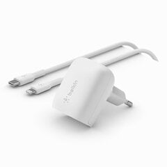 Lādētājs Belkin Boost Charge 20W USB-C PD + USB-C to Lightning Cable balts cena un informācija | Lādētāji un adapteri | 220.lv