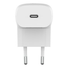 Lādētājs Belkin Boost Charge 20W USB-C PD + USB-C to Lightning Cable balts цена и информация | Зарядные устройства для телефонов | 220.lv