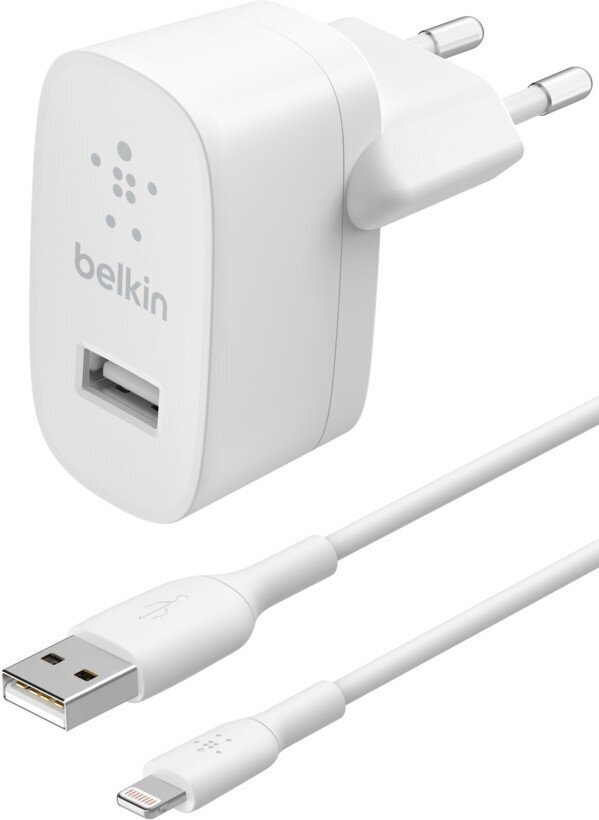 Lādētājs Belkin Boost Charge USB-A 12W + Lightning Cable balts цена и информация | Lādētāji un adapteri | 220.lv