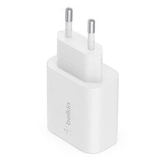 Сетевая зарядка Belkin Boost Charge USB-C PD 3.0 PPS 25W + USB-C to USB-C Cable белая цена и информация | Зарядные устройства для телефонов | 220.lv