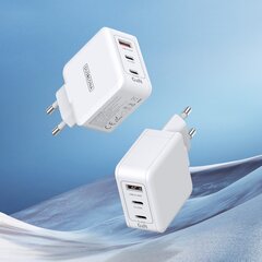 Сетевая зарядка DUZZONA T9 PD65W 2xUSB-C/USB-A белая цена и информация | Зарядные устройства для телефонов | 220.lv