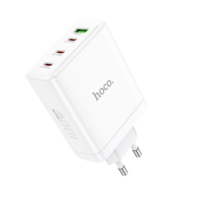 Lādētājs Hoco N31 PD100W 3xType-C/1xUSB-A balts цена и информация | Lādētāji un adapteri | 220.lv