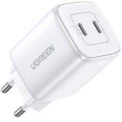 Lādētājs Ugreen CD294 Nexode GaN 2xUSB-C 45W balts цена и информация | Зарядные устройства для телефонов | 220.lv