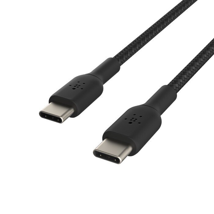 USB kabelis Belkin Boost Charge Braided USB-C to USB-C 1.0m melns cena un informācija | Savienotājkabeļi | 220.lv