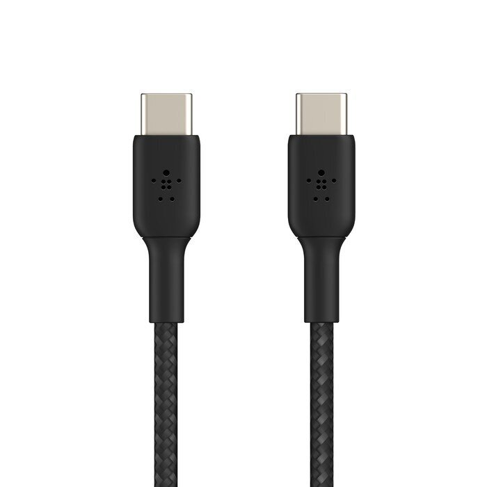 USB kabelis Belkin Boost Charge Braided USB-C to USB-C 1.0m melns cena un informācija | Savienotājkabeļi | 220.lv