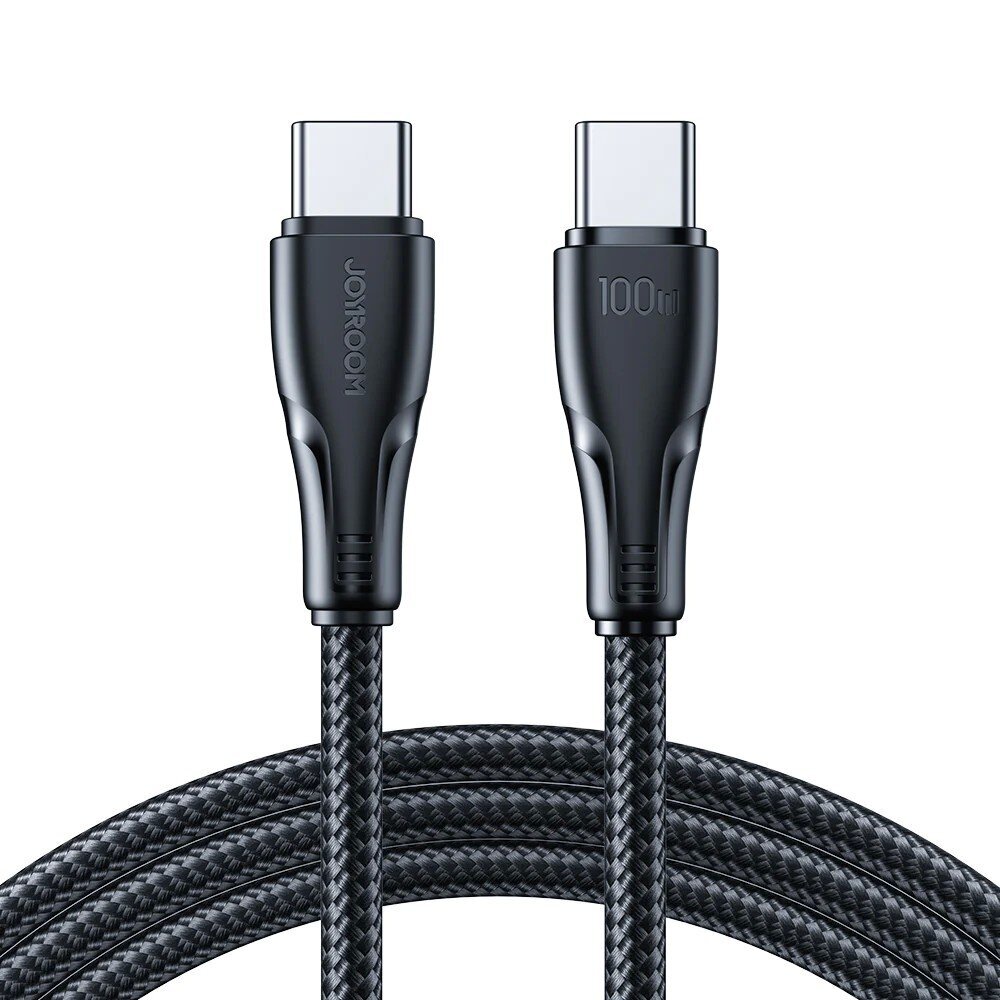 USB kabelis Joyroom S-CC100A11 Type-C to Type-C 100W 1.2m melns cena un informācija | Savienotājkabeļi | 220.lv