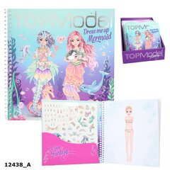 TOPModel Krāsojamā grāmata Dress Me Up Mermaid ar uzlīmēm radošām nodarbēm цена и информация | Книжки - раскраски | 220.lv