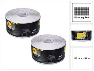 Smilšpapīrs 115 mm x 50 m P60 cena un informācija | Rokas instrumenti | 220.lv