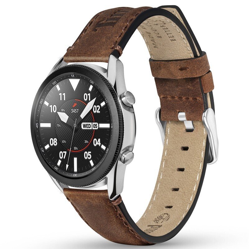 Pulksteņa siksniņa Timberland Strap Barnesbrook L Brown Leather SS 22 mm TDOUL0000704 cena un informācija | Sieviešu pulksteņi | 220.lv