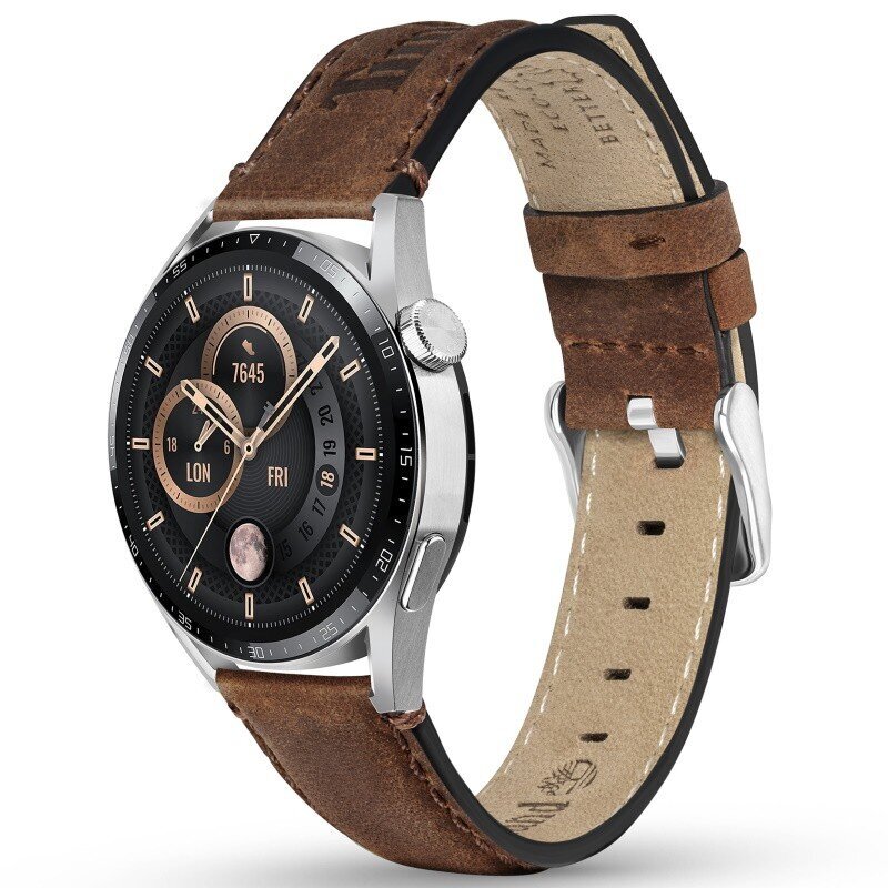 Pulksteņa siksniņa Timberland Strap Barnesbrook L Brown Leather SS 22 mm TDOUL0000704 cena un informācija | Sieviešu pulksteņi | 220.lv