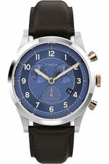Timex Waterbury Traditional Chronograph 42mm Ādas siksniņas pulkstenis TW2V28600 cena un informācija | Vīriešu pulksteņi | 220.lv
