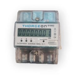 3-Phase DIN Energy Meter 80A цена и информация | Электрические выключатели, розетки | 220.lv