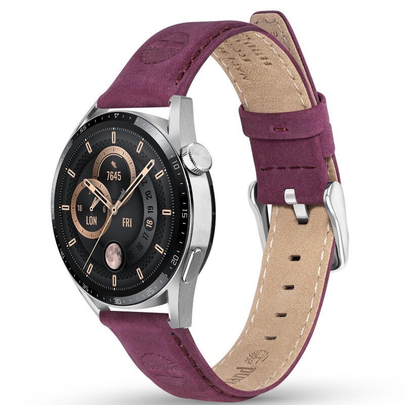 Pulksteņa siksniņa Timberland Strap Lacandon L Magenta Leather SS 22 mm TDOUL0000114 цена и информация | Sieviešu pulksteņi | 220.lv