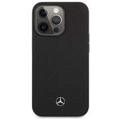 Mercedes MEHCP14LDELBK iPhone 14 Pro 6.1" czarny|black hardcase Leather Perforated цена и информация | Чехлы для телефонов | 220.lv