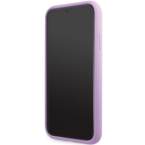 Karl Lagerfeld KLHCN61SKSVGU iPhone 11 | Xr 6.1" violets|violets cietais korpuss Silicone Signature cena un informācija | Telefonu vāciņi, maciņi | 220.lv