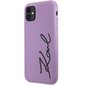 Karl Lagerfeld KLHCN61SKSVGU iPhone 11 | Xr 6.1" violets|violets cietais korpuss Silicone Signature cena un informācija | Telefonu vāciņi, maciņi | 220.lv