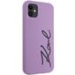 Karl Lagerfeld KLHCN61SKSVGU iPhone 11 | Xr 6.1" violets|violets cietais korpuss Silicone Signature cena un informācija | Telefonu vāciņi, maciņi | 220.lv