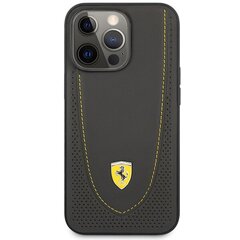 Ferrari FEHCP13LRGOG iPhone 13 Pro | 13 6.1" melns|melns cietais korpuss Leather Curved Line цена и информация | Чехлы для телефонов | 220.lv