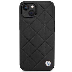 Korpuss BMW BMHCP14S22RQDK iPhone 14 6.1" melns|melns Leather Quilted cena un informācija | Telefonu vāciņi, maciņi | 220.lv