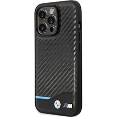 Korpuss BMW BMHCP13X22NBCK iPhone 13 Pro Max 6.7" melns|melns cietais korpuss Leather Carbon цена и информация | Чехлы для телефонов | 220.lv