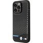 Korpuss BMW BMHCP13X22NBCK iPhone 13 Pro Max 6.7" melns|melns cietais korpuss Leather Carbon cena un informācija | Telefonu vāciņi, maciņi | 220.lv