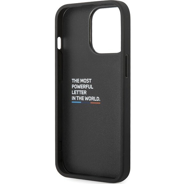 Korpuss BMW BMHCP13X22NBCK iPhone 13 Pro Max 6.7" melns|melns cietais korpuss Leather Carbon цена и информация | Telefonu vāciņi, maciņi | 220.lv