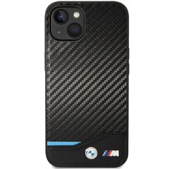 Korpuss BMW BMHCP13M22NBCK iPhone 13 6.1" melns|melns Leather Carbon цена и информация | Чехлы для телефонов | 220.lv