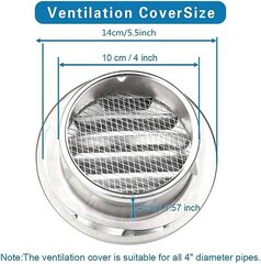 Ventilācijas režģis Snagarog, 10cm cena un informācija | Ventilatori vannas istabai | 220.lv