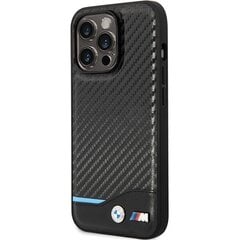 Etui BMW BMHCP13L22NBCK iPhone 13 Pro | 13 6.1" czarny|black hardcase Leather Carbon цена и информация | Чехлы для телефонов | 220.lv