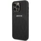 AMG AMHMP14XOSDBK iPhone 14 Pro Max 6,7" melns|melns cietais korpuss Leather Curved Lines MagSafe cena un informācija | Telefonu vāciņi, maciņi | 220.lv