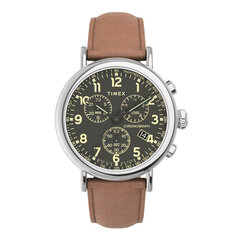 Timex Standard Chronograph 41mm Ādas siksniņas pulkstenis TW2V27500 cena un informācija | Timex Apģērbi, apavi, aksesuāri | 220.lv