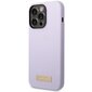 Guess GUHMP14LSBPLU iPhone 14 Pro 6,1" violets|purpursarkans ciets korpuss Silicone Logo Plate MagSafe cena un informācija | Telefonu vāciņi, maciņi | 220.lv