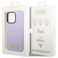 Guess GUHMP14LSBPLU iPhone 14 Pro 6,1" violets|purpursarkans ciets korpuss Silicone Logo Plate MagSafe cena un informācija | Telefonu vāciņi, maciņi | 220.lv